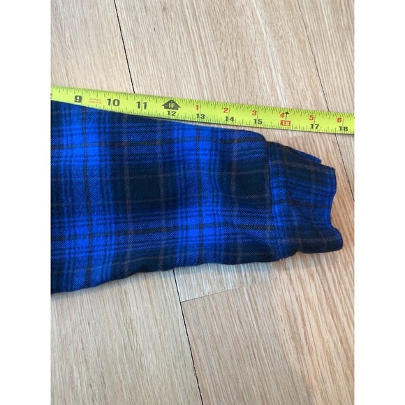 Vici Women’s Top Button-Down Plaid Flannel Shirt Blue Small - Picture 6 of 10